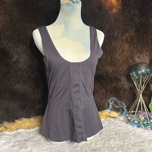 lululemon athletica Charcoal Scoop Neck Active Tank
